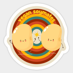 Soulmates Funny Soy Vegan Pun Sticker